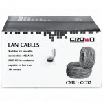 Кабель витая пара CROWN micro Сетевой кабель (cat.5e) бухта 305 метров UTP CMU-CC02 Black