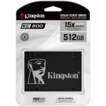 Внутренний жесткий диск Kingston KC600 Series SKC600/512G (SSD (твердотельные), 512 ГБ, 2.5 дюйма, SATA)