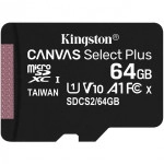 Флеш (Flash) карты Kingston microSDXC Canvas Select Plus без адаптера SDCS2/64GBSP (64 ГБ)