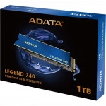 Внутренний жесткий диск ADATA Legend 740 ALEG-740-1TCS (SSD (твердотельные), 1 ТБ, M.2, NVMe)