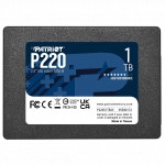 Внутренний жесткий диск Patriot P220 P220S1TB25 (SSD (твердотельные), 1 ТБ, 2.5 дюйма, SATA)