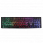 Клавиатура Oklick 550ML черный USB slim Multimedia LED 1061617 (Проводная, Type-A)