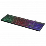 Клавиатура Oklick 550ML черный USB slim Multimedia LED 1061617 (Проводная, Type-A)