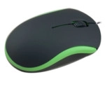 Мышь Ritmix ROM-111 BLACK/GREEN 15118307 (Бюджетная, Проводная)