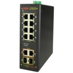 Коммутатор ONV IPS31108PFB (100 Base-TX (100 мбит/с), 2 SFP порта)
