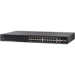 Коммутатор Cisco SF550X-24 SF550X-24-K9-EU (100 Base-TX (100 мбит/с), 4 SFP порта)