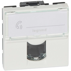 Сетевая розетка Legrand Mosaic 1xRJ45 Cat.5e 2 модуля 076554