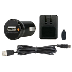 Kensington Зарядное устройство авто/розетка для USB-устройств + mini-USB кабель и micro-USB адаптер K38057EU