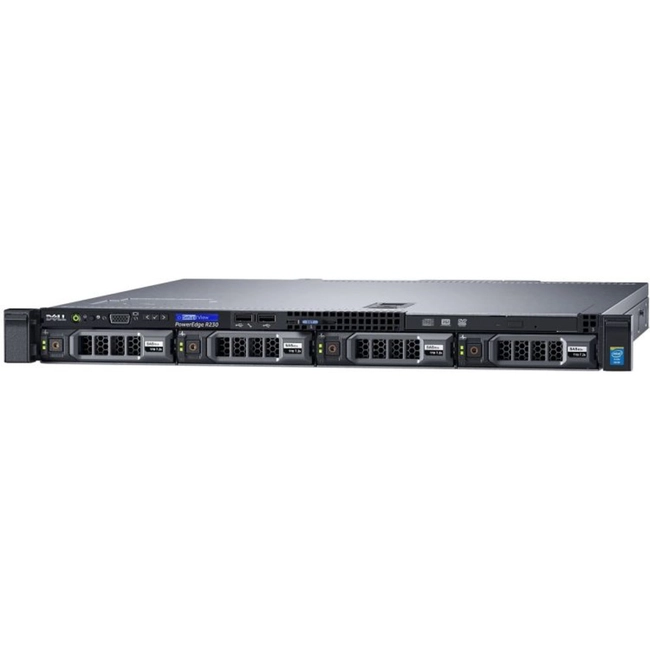 Сервер Dell PowerEdge R230 210-AEXB-126 (1U Rack, Xeon E3-1230 v6, 3500 МГц, 4, 8, 2 x 16 ГБ, LFF 3.5", 4, 1x 1 ТБ)