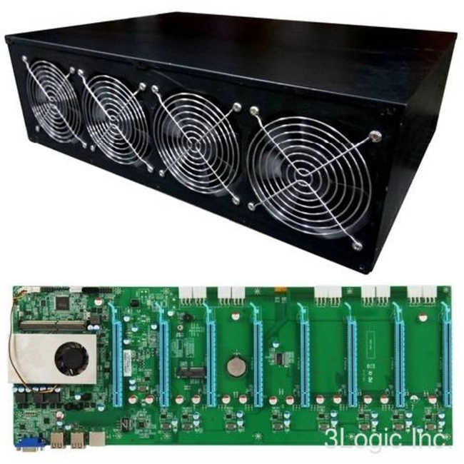 Серверная платформа Esonic IC6S 8+  (4 Cooler) Case + mother board (Mini-ITX)