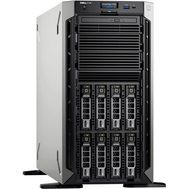 Сервер Dell PowerEdge T340 210-AQSN-A (Tower, Xeon E-2224, 3400 МГц, 4, 8, 1 x 16 ГБ, SFF + LFF  2.5" + 3.5", 8, 1x 1 ТБ)