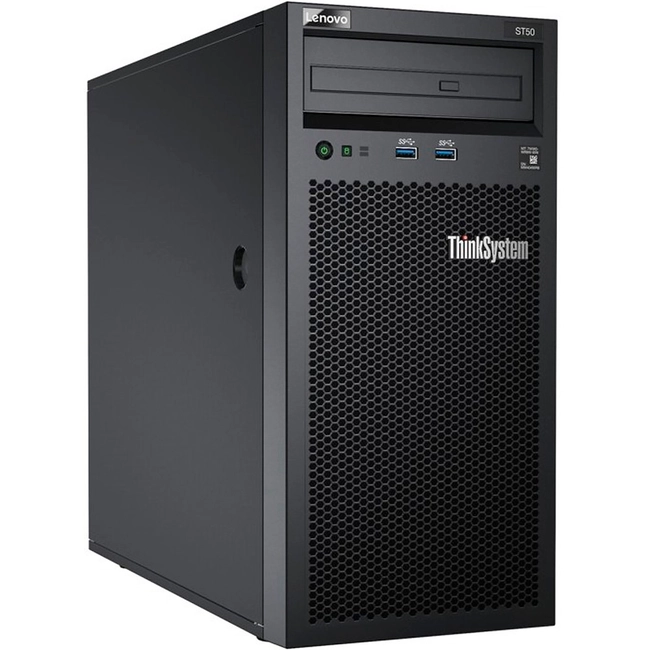Сервер Lenovo ThinkSystem ST50 7Y48A03EEA (Tower, Xeon E-2224G, 3500 МГц, 4, 8, 1 x 8 ГБ, LFF 3.5", 4, 2x 1 ТБ)