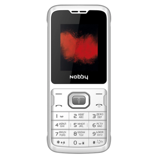 Мобильный телефон Nobby 110 бело-серый Nobby-110-White
