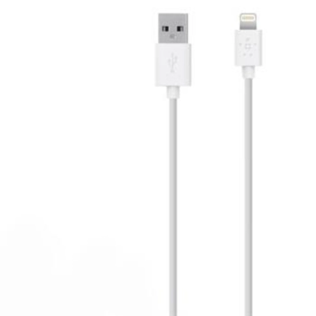 Кабель интерфейсный Belkin Кабель USB 2.0 Lightning charge/sync cable 1.2м, White 959701 (USB Type A - Lightning (8pin))