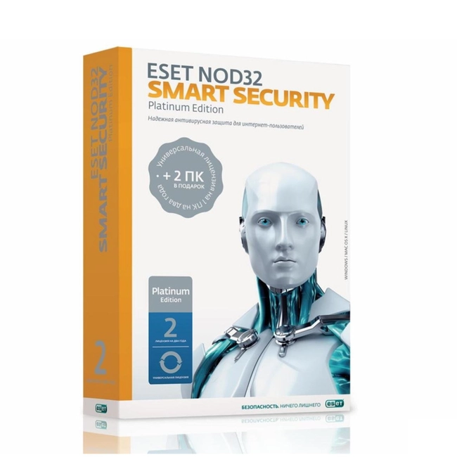 Антивирус Eset NOD32 Internet Security Platinum Edition NOD32-EIS-NS(BOX)-2-3 KZ (Первичная лицензия)