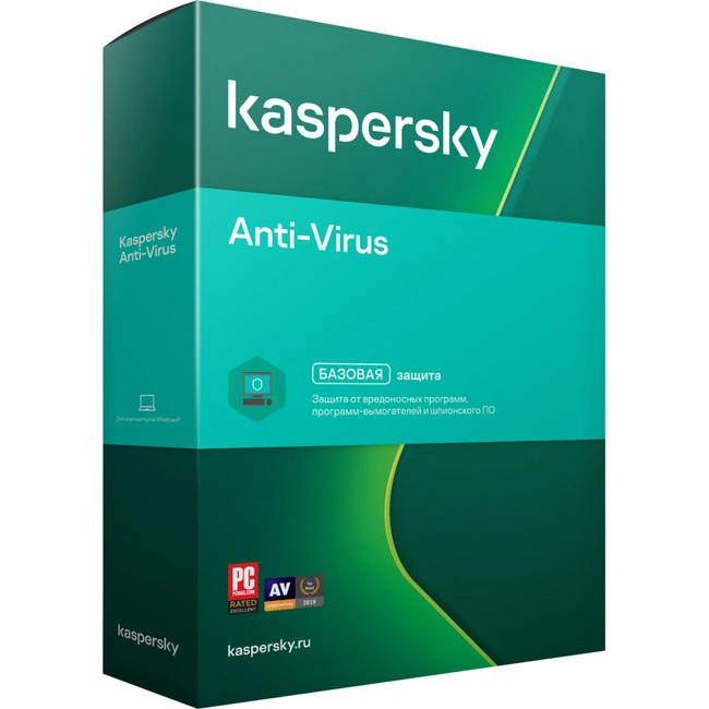 Антивирус Kaspersky Anti-Virus 2020 Box 2-Desktop 1 year Base KL11712UBFS_20 (Первичная лицензия)