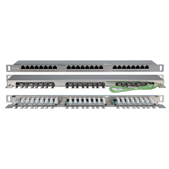 Патч-панель Hyperline PPHD-19-24-8P8C-C5E-SH-110D (24 порта, UTP, Cat. 5)