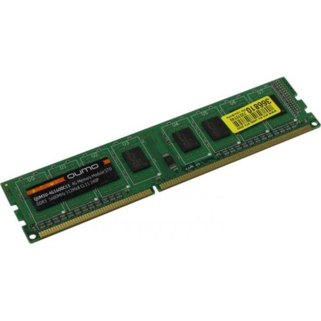 ОЗУ Qumo DDR3 DIMM 4GB QUM3U-4G1600C11 (DIMM, DDR3, 4 Гб, 1600 МГц)