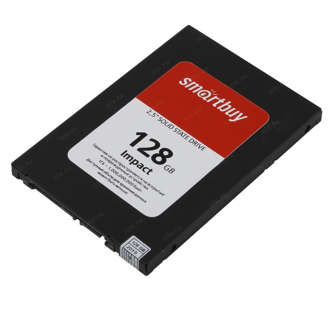 Внутренний жесткий диск SmartBuy SSD 128Gb Impact SBSSD-128GT-PH12-25S3 (SSD (твердотельные), 128 ГБ, 2.5 дюйма, SATA)