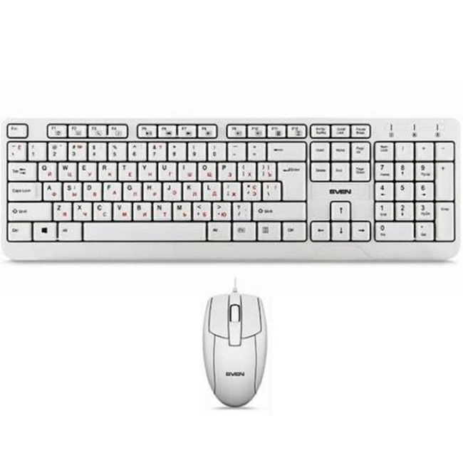 Клавиатура + мышь Sven Набор клавиатура+мышь KB-S330C белый SV-017217