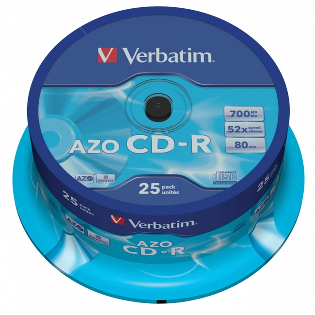 Verbatim Диск CD-R 700Mb 52x Cake Box (25шт) 43352