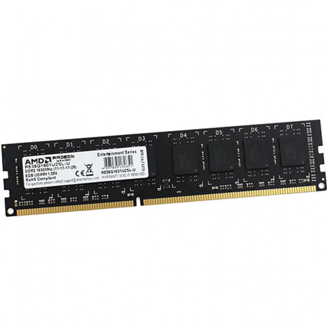 ОЗУ AMD Radeon R5 R538G1601U2SL-U (DIMM, DDR3, 8 Гб, 1600 МГц)