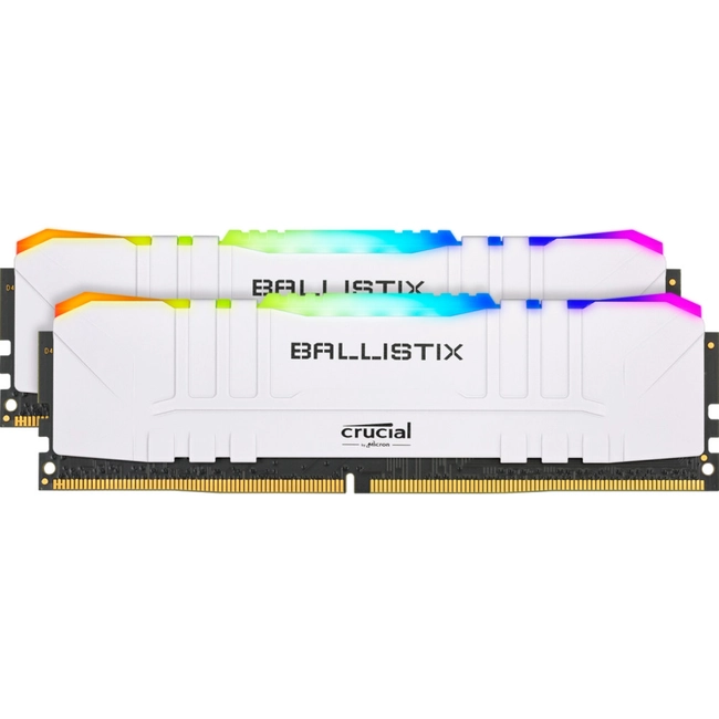 ОЗУ Crucial Ballistix RGB 32GB Kit (2 x 16GB) DDR4-3600 Desktop Gaming Memory (White) BL2K16G36C16U4WL (DIMM, DDR4, 32 Гб (2 х 16 Гб), 3600 МГц)