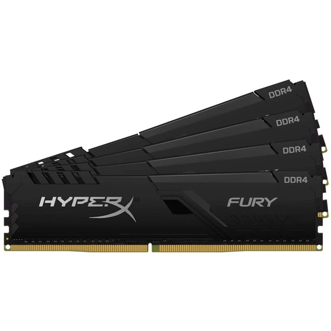 ОЗУ Kingston HyperX Fury Black DDR4 3200 MHz 64 GB DIMM HX432C16FB4K4/64 (DIMM, DDR4, 64 Гб (4 х 16 Гб), 3200 МГц)