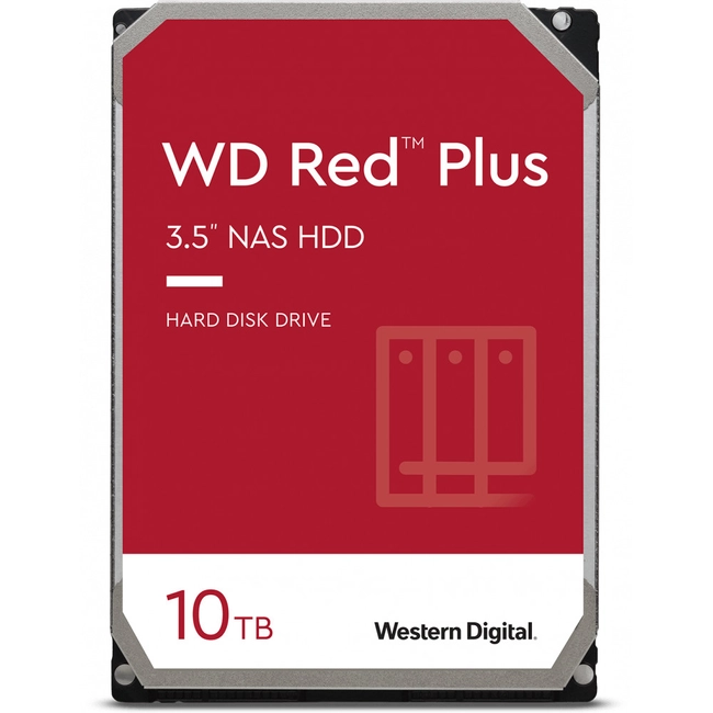 Внутренний жесткий диск Western Digital WD Red Plus WD101EFBX (HDD (классические), 10 ТБ, 3.5 дюйма, SATA)