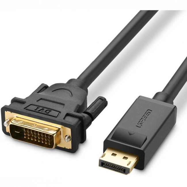 Кабель интерфейсный UGREEN DP103 DP Male to DVI Male Cable 1.5m (Black) 10243 (Display порт - DVI)