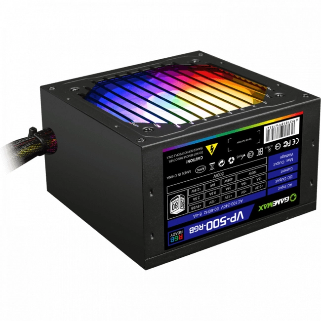 Блок питания GameMax VP-500-M-RGB VP-500-M-RGB v4 (500 Вт)