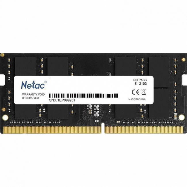 ОЗУ Netac Basic NTBSD4N32SP-16 (SO-DIMM, DDR4, 16 Гб, 3200 МГц)