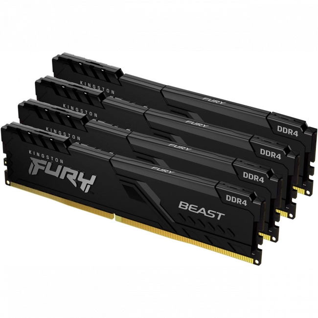 ОЗУ Kingston FURY Beast Black 4/64 KF430C15BB1K4/64 (DIMM, DDR4, 64 Гб (4 х 16 Гб), 3000 МГц)