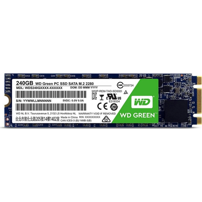 Внутренний жесткий диск Western Digital WD Green WDS240G2G0B (SSD (твердотельные), 240 ГБ, M.2, SATA)