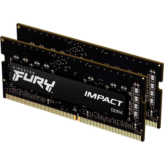 ОЗУ Kingston FURY Impact KF429S17IBK2/64 (SO-DIMM, DDR4, 64 Гб (2 х 32 Гб), 2933 МГц)