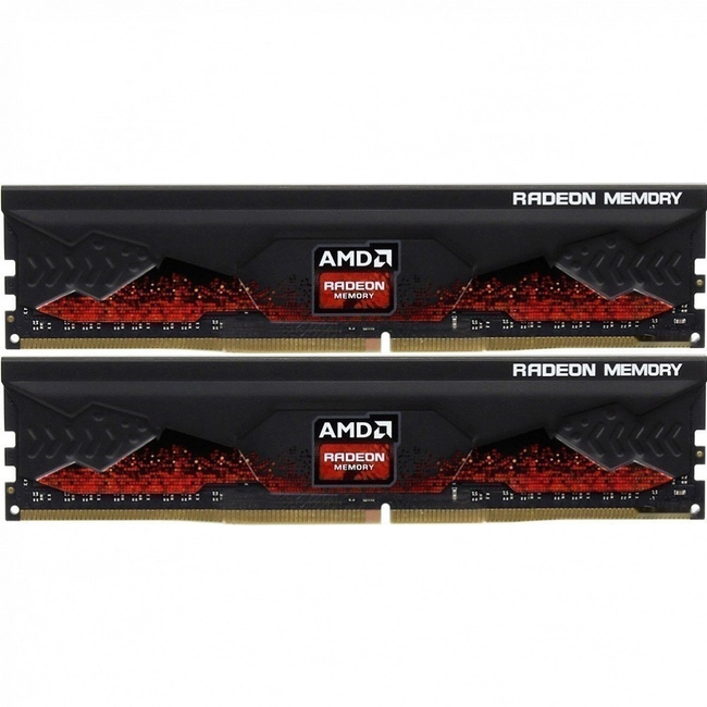 ОЗУ AMD R9 Gamers Series Black Gaming Memory R9S464G3206U2K (DIMM, DDR4, 64 Гб (2 х 32 Гб), 3200 МГц)