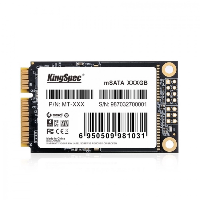 Внутренний жесткий диск KingSpec MT-1TB (SSD (твердотельные), 1 ТБ, mSATA, SATA)