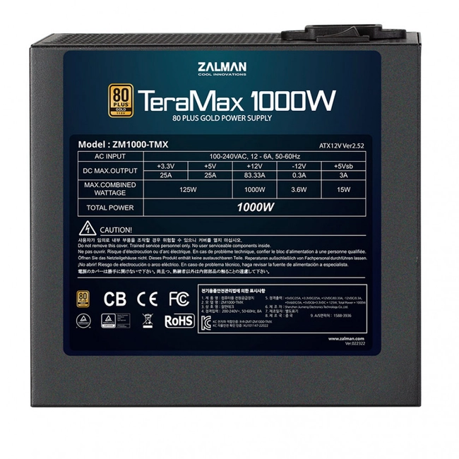 Блок питания Zalman TeraMax ZM1000-TMX (1000 Вт)