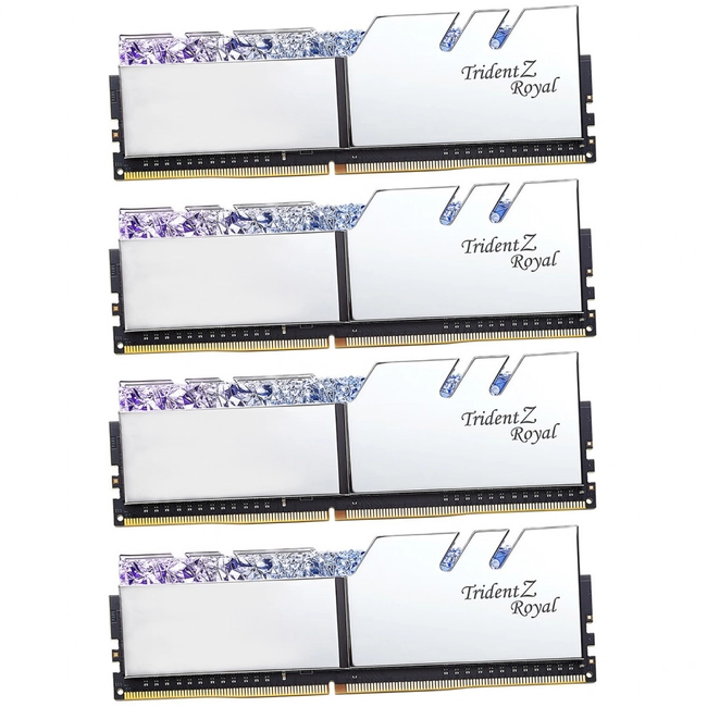 ОЗУ G.Skill Trident Z Royal 64 GB F4-3600C18Q-64GTRS (DIMM, DDR4, 64 Гб (4 х 16 Гб), 3600 МГц)