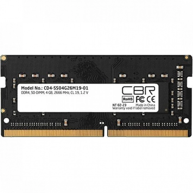 ОЗУ CBR CD4-SS04G26M19-01 (SO-DIMM, DDR4, 4 Гб, 2666 МГц)