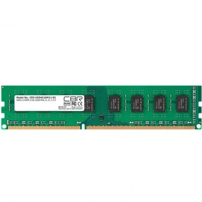 ОЗУ CBR CD3-US04G16M11-01 (DIMM, DDR3, 4 Гб, 1600 МГц)