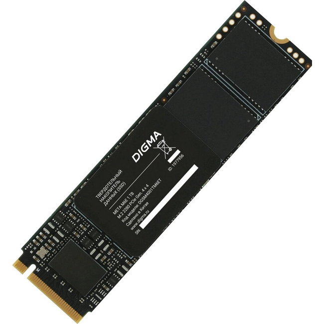 Внутренний жесткий диск Digma Meta M6E DGSM4001TM6ET (SSD (твердотельные), 1 ТБ, M.2, PCIe)