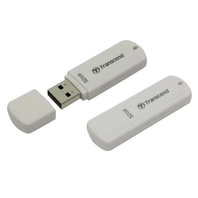 USB флешка (Flash) Transcend 32GB - White TS32GJF370 (32 ГБ)