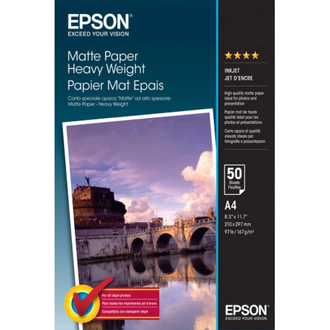 Бумага Epson Matte Paper-Heavyweight A4 C13S041256