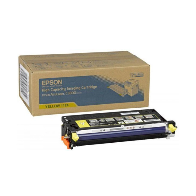 Лазерный картридж Epson C13S051124, желтый для AcuLaser C3800
