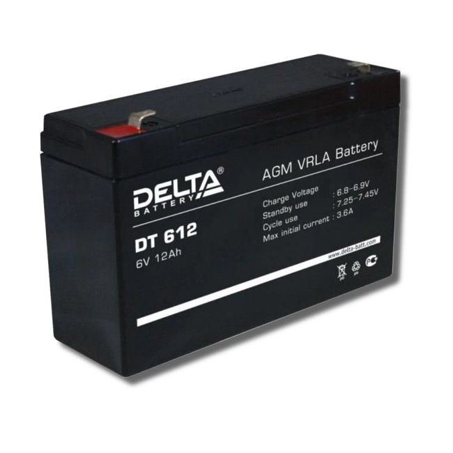Сменные аккумуляторы АКБ для ИБП Delta Battery DT 612 (6 В)