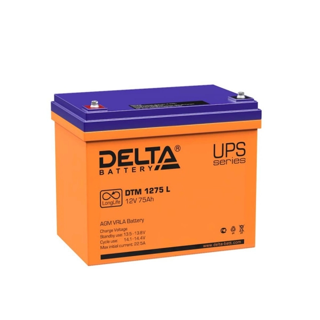 Сменные аккумуляторы АКБ для ИБП Delta Battery DTM 1275 L (12 В)