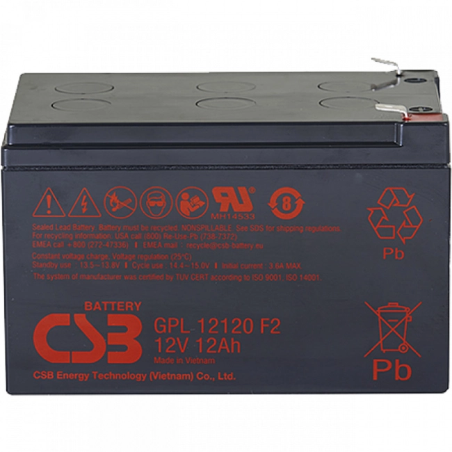 Сменные аккумуляторы АКБ для ИБП CSB GPL12120 (12 В)