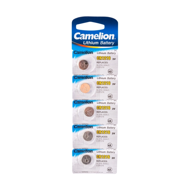 Батарейка CAMELION Lithium CR1216-BP5 - 5штук (Блистер)