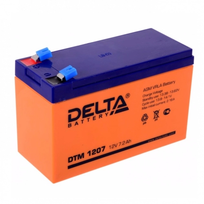 Сменные аккумуляторы АКБ для ИБП Delta Battery DTM 1207 (12 В)